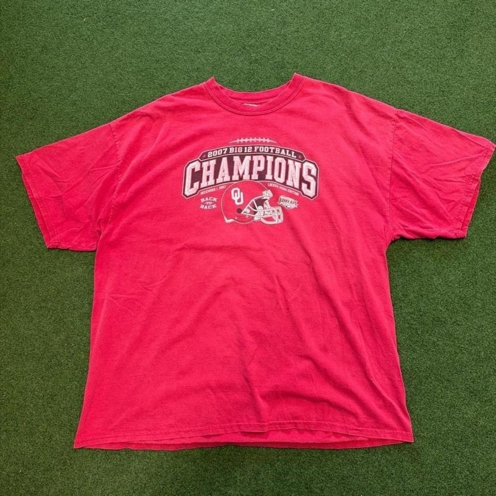 2007 Oklahoma Sooners football tee Big 12 football champions OU Sooners t shirt